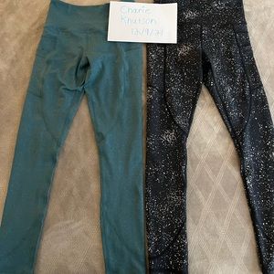 Zyia teal floral LNT and black reflective LNT